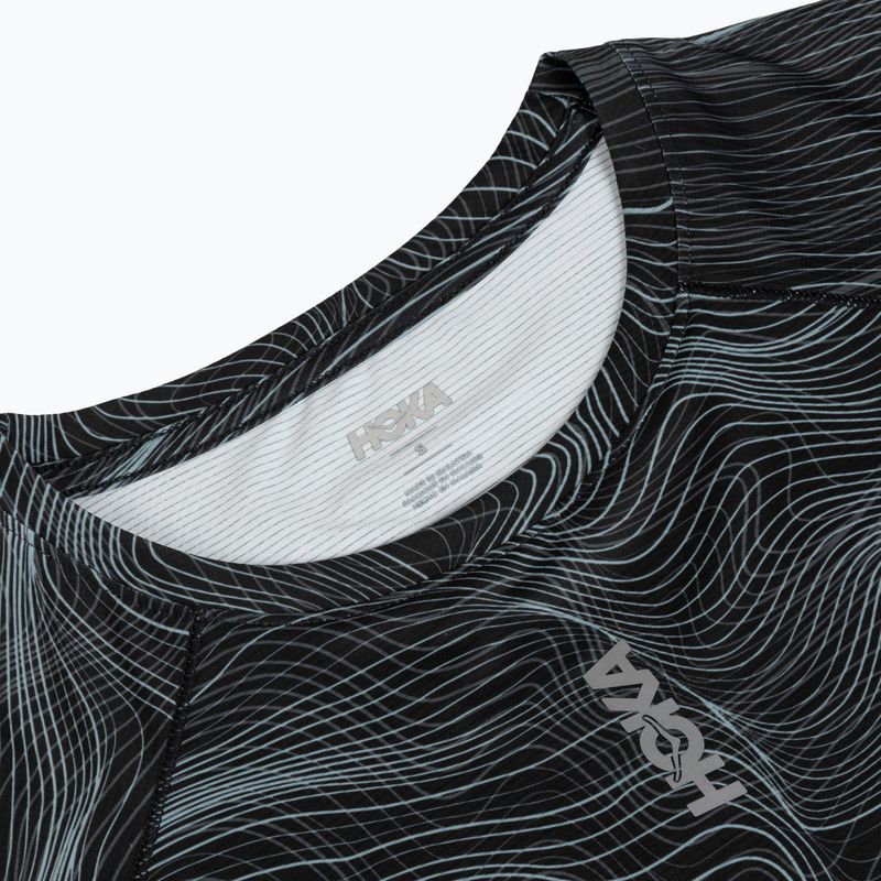 Pánske bežecké tričko HOKA EveryRun CLF PRT black/white 3