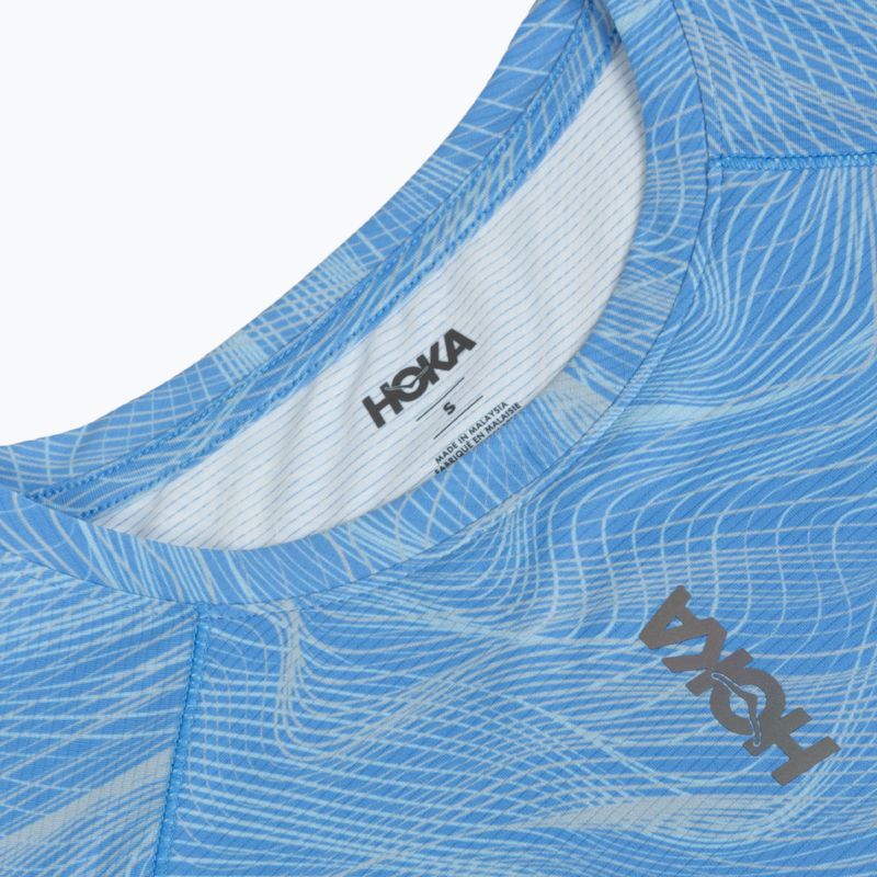 Pánske bežecké tričko HOKA EveryRun CLF PRT mineral blue 3