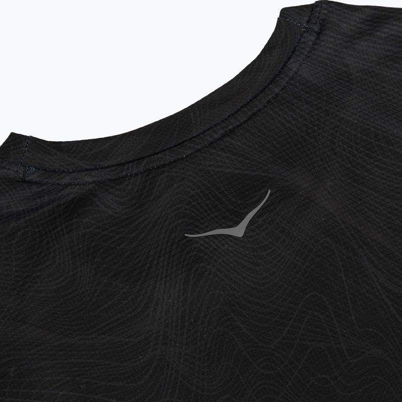 Dámske bežecké tričko HOKA EveryRun CLF PRT black/squid ink 4