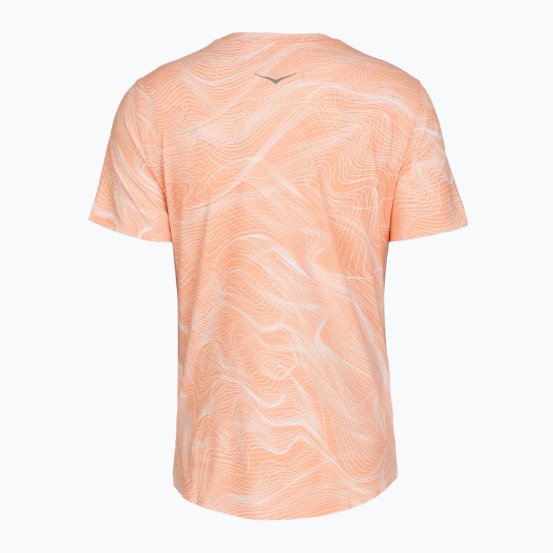 Dámske bežecké tričko HOKA EveryRun CLF PRT sunstone print 2