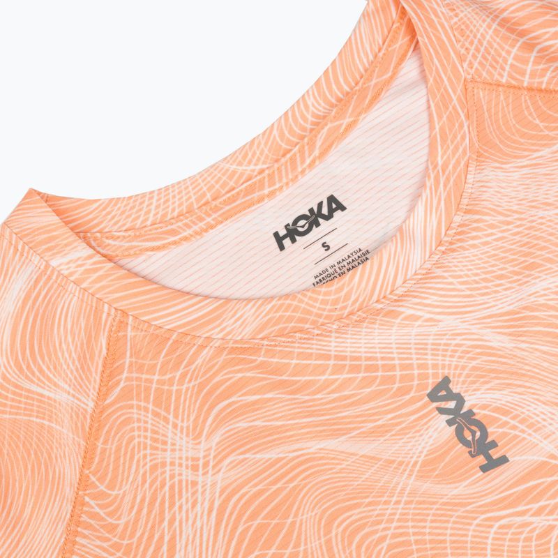 Dámske bežecké tričko HOKA EveryRun CLF PRT sunstone print 3