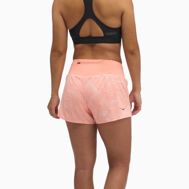 Dámske bežecké šortky HOKA Glide Short 3.5" CLF PRT sunstone print 3