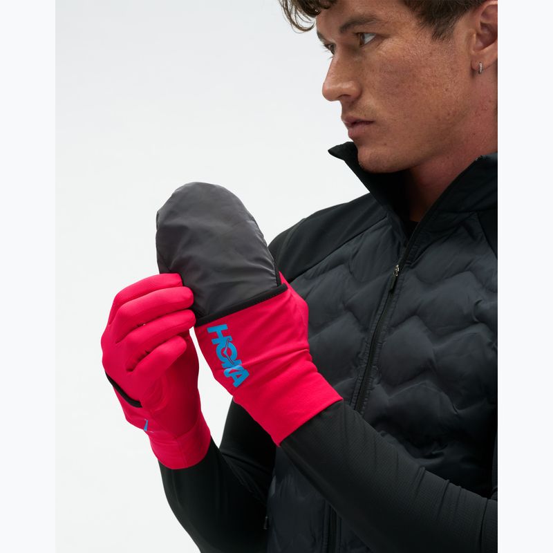 Bežecké rukavice HOKA Coldsnap Fleece Gloves cerise 4