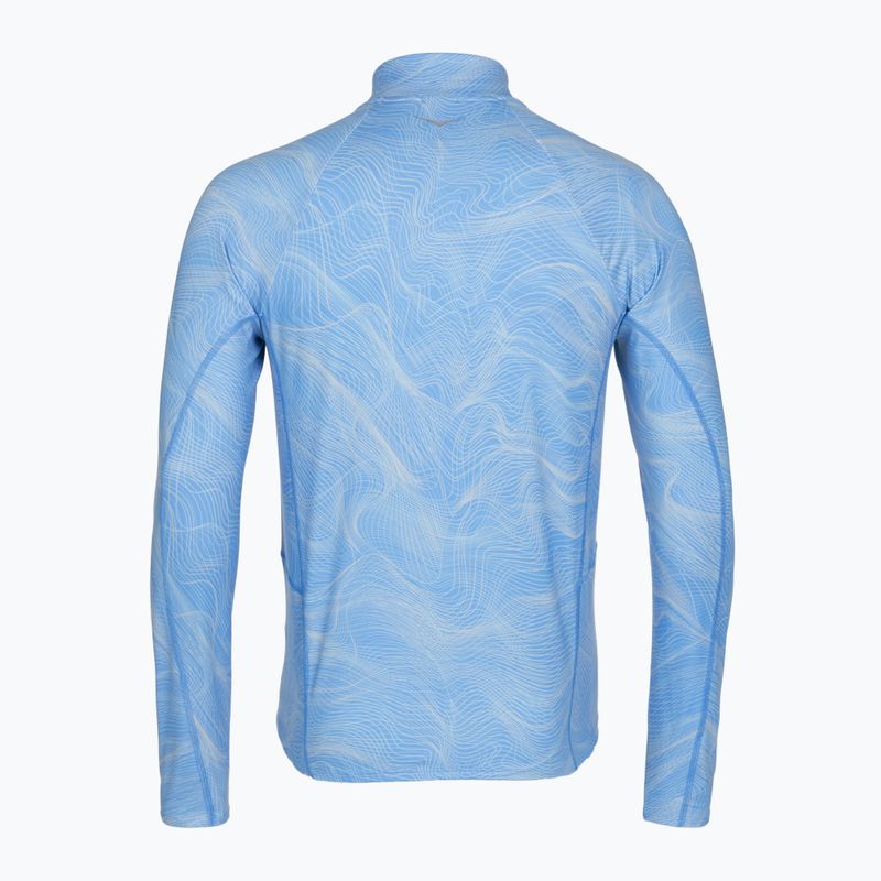 Pánska bežecká mikina HOKA Skyform Half Zip CLF PRT mineral blue 2