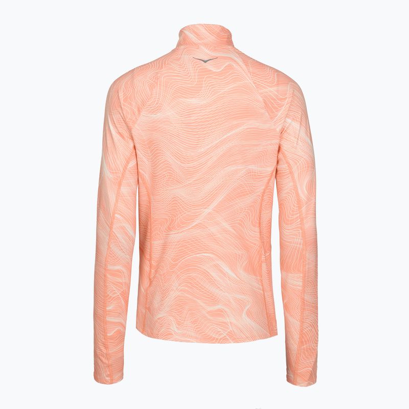 Dámska bežecká mikina HOKA Skyform Half Zip CLF PRT sunstone print 2