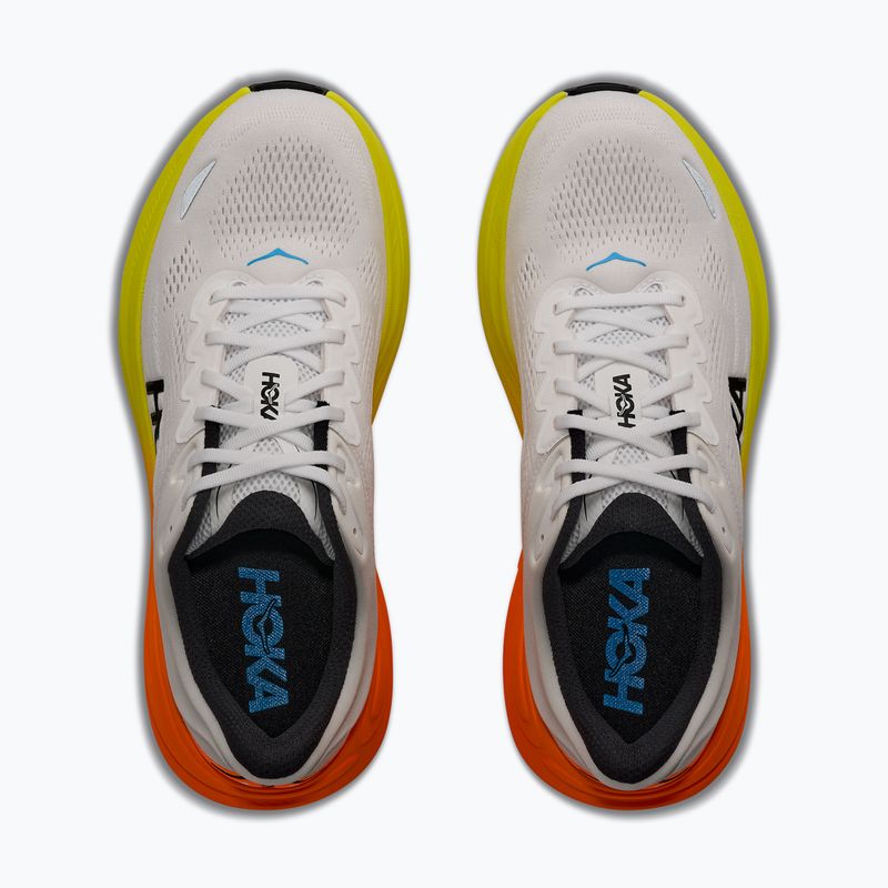 Pánske bežecké topánky HOKA Bondi 9 white/neon tangerine 5