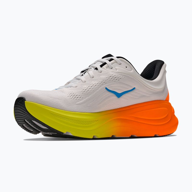 Pánske bežecké topánky HOKA Bondi 9 Wide white/neon tangerine 2