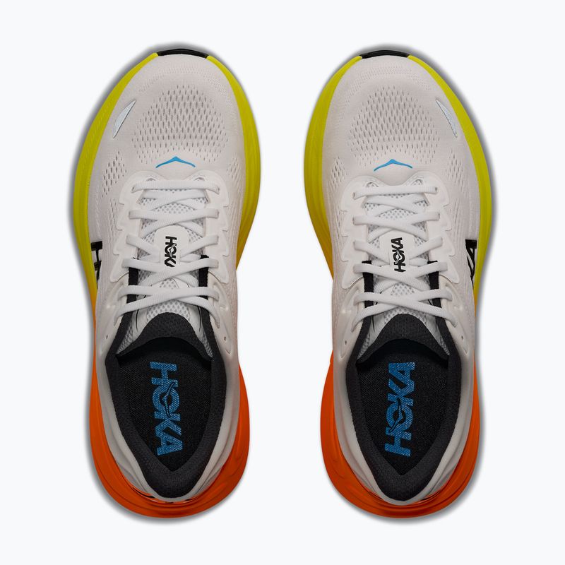 Pánske bežecké topánky HOKA Bondi 9 Wide white/neon tangerine 5