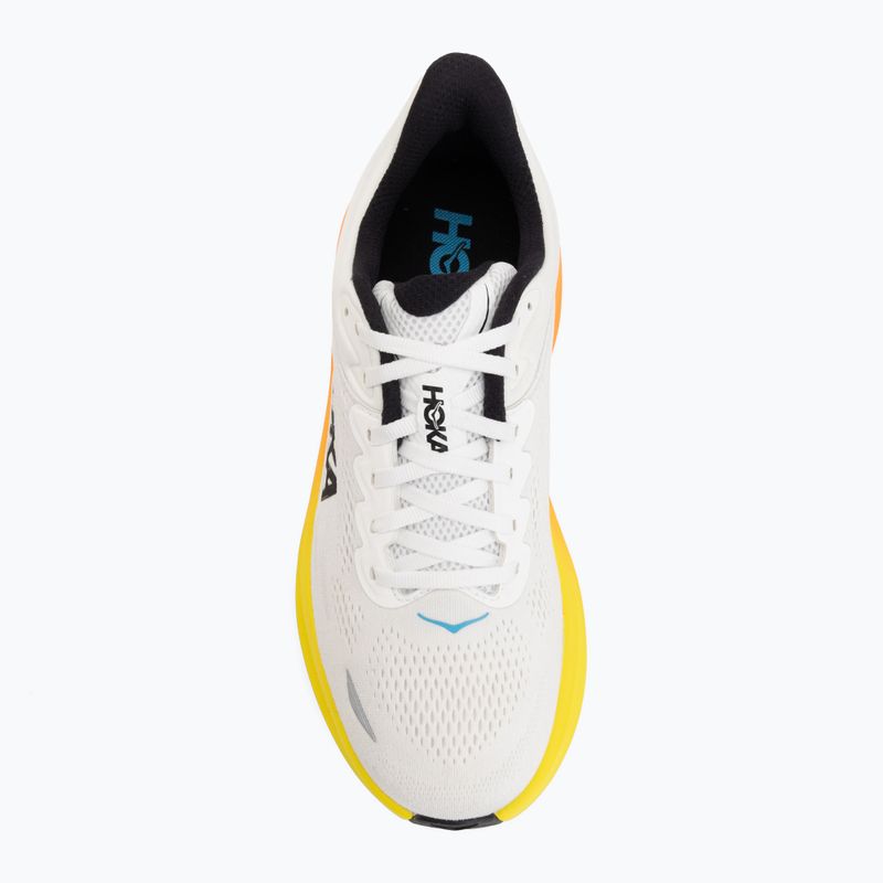 Pánske bežecké topánky HOKA Bondi 9 Wide white/neon tangerine 5