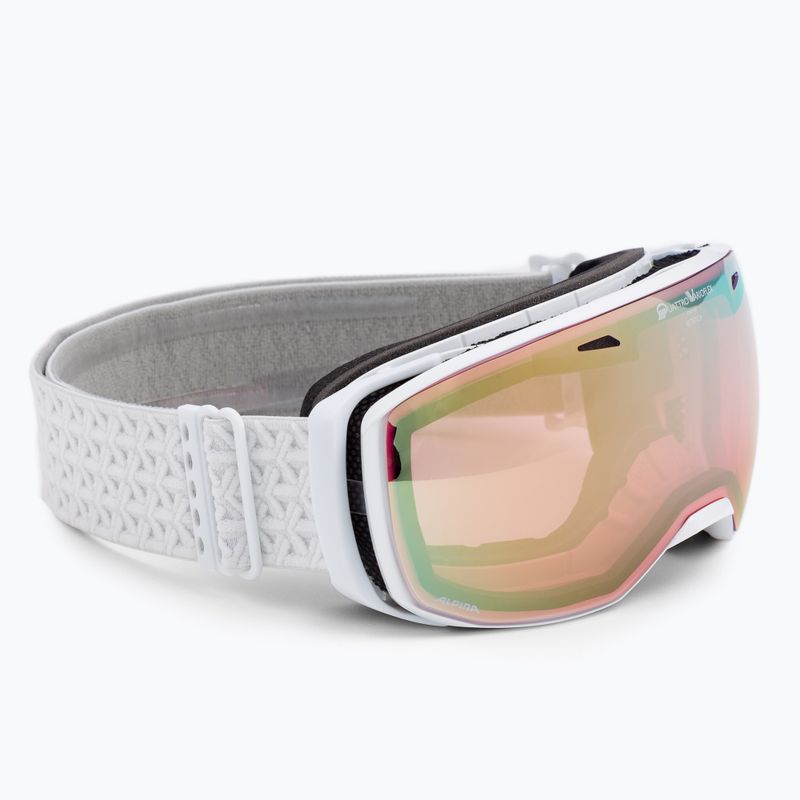 Lyžiarske okuliare Alpina Estetica QV white gloss/gold sph