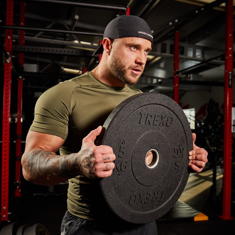 Olympijské nárazníkové závažia XTREXO čierne TRX-BMP5 5 kg 6