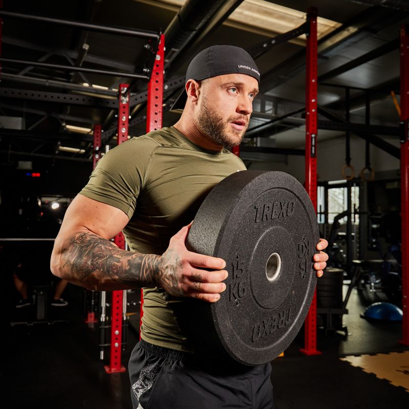 Olympijské nárazníkové závažia XTREXO čierne TRX-BMP15 15 kg 5