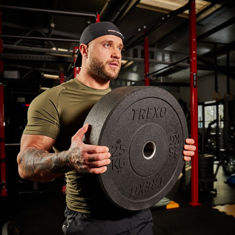 Olympijské nárazníkové závažia XTREXO čierne TRX-BMP25 25 kg 6