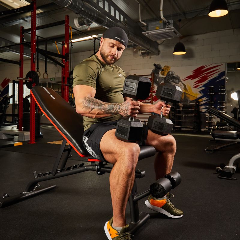 XTREXO Hex HXD250 pogumovaná činka 25 kg 9