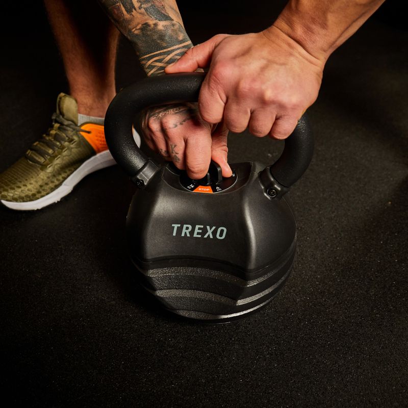 Nastaviteľný kettlebell TREXO 14 kg 12