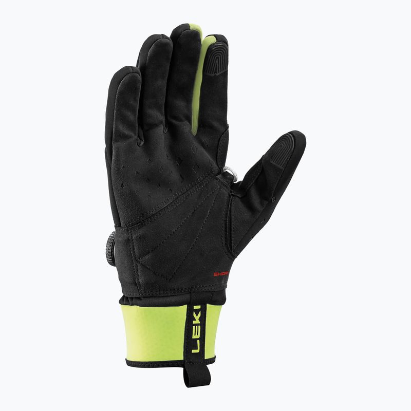 Lyžiarske rukavice LEKI PRC Boa Shark black/neon yellow 3