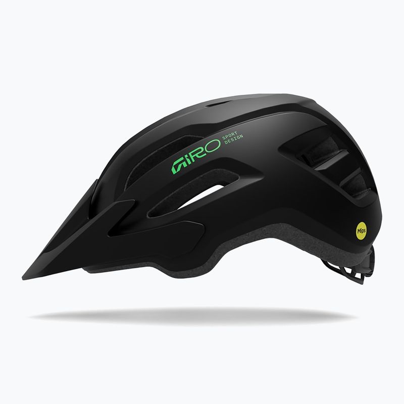 Detská cyklistická prilba Giro Fixture II MIPS matte black/vivid green 2