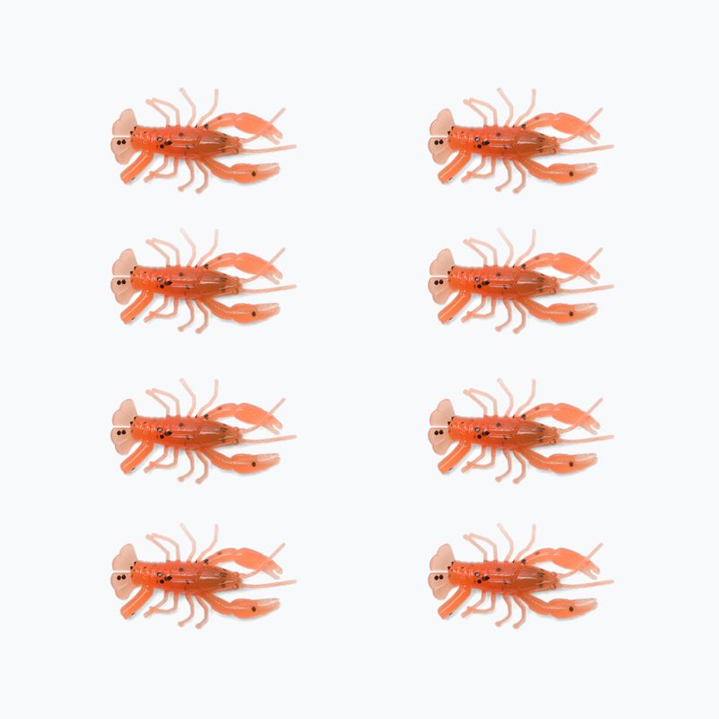 Relax Crawfish 1 Laminovaná gumová nástraha 8 ks oranžová olivovo-čierna Glitter CRF1
