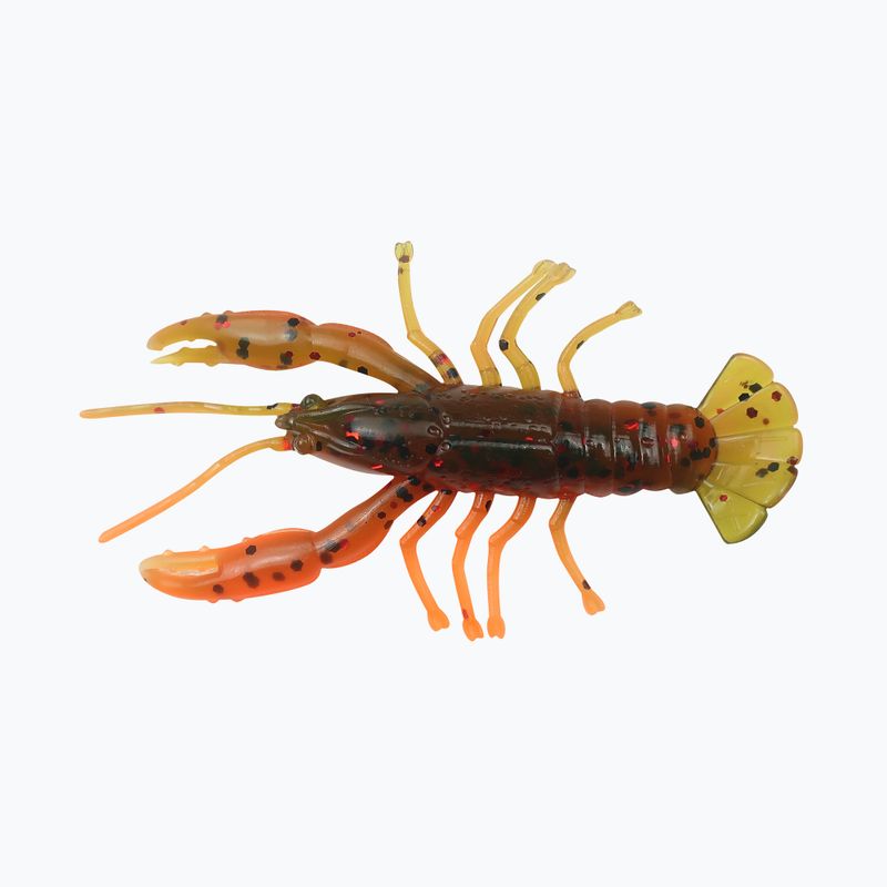 Relax Crawfish 2 Laminovaná gumová nástraha 4 ks melónová červená čierna trblietavá oranžová CRF2