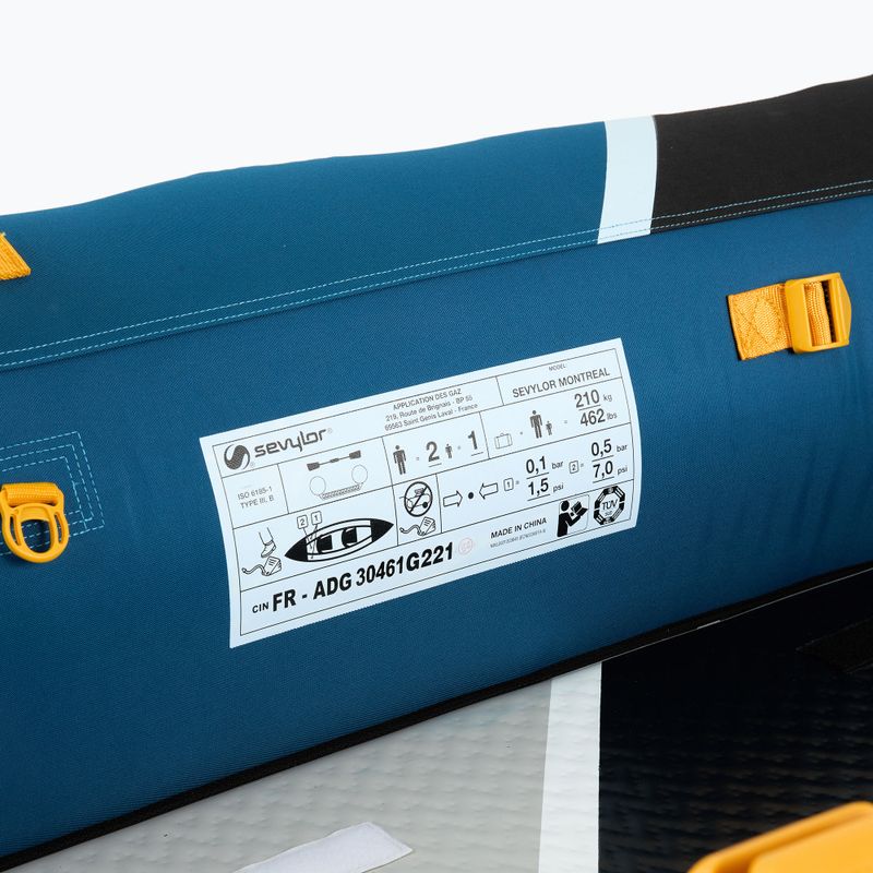 Nafukovací kajak Sevylor Montreal modro-čierny pre 3 osoby 15