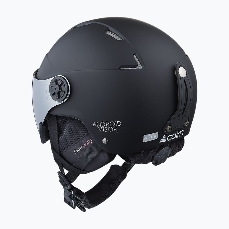 Detská lyžiarska prilba Cairn Android Visor Jr matte black 2