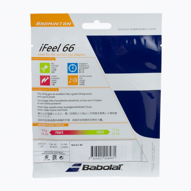 Babolat badmintonová struna bad.iFEEL 10,2 m čierna 124898 2