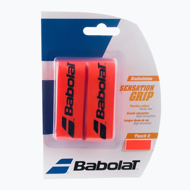 Obaly na bedmintonové rakety Babolat bad.Grip Sensation 2 ks červené 154941