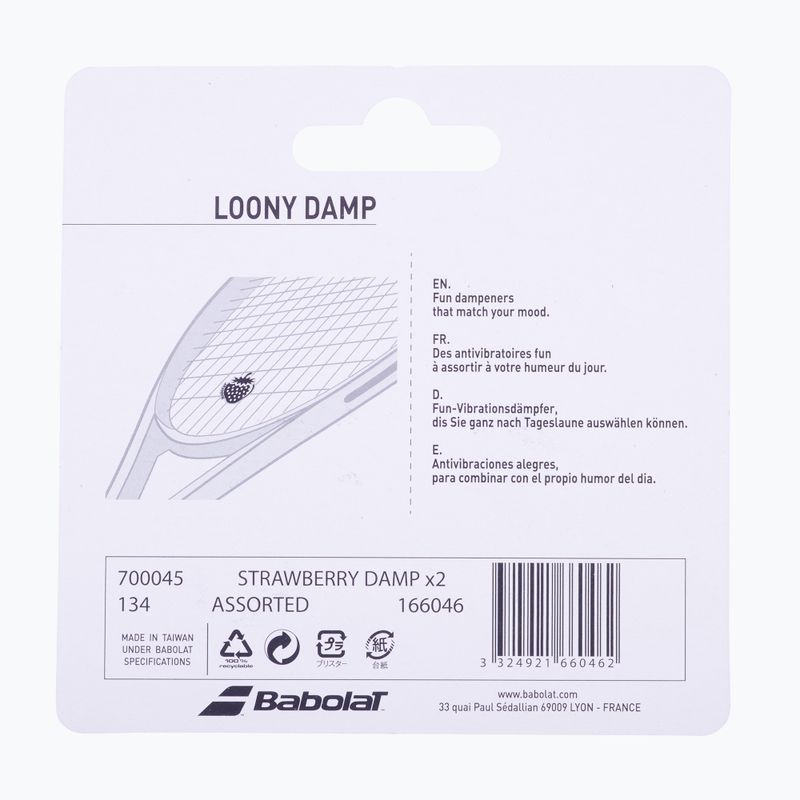 Babolat Strawberry Dampener Wimbledon 2 ks červená a biela 700045 3