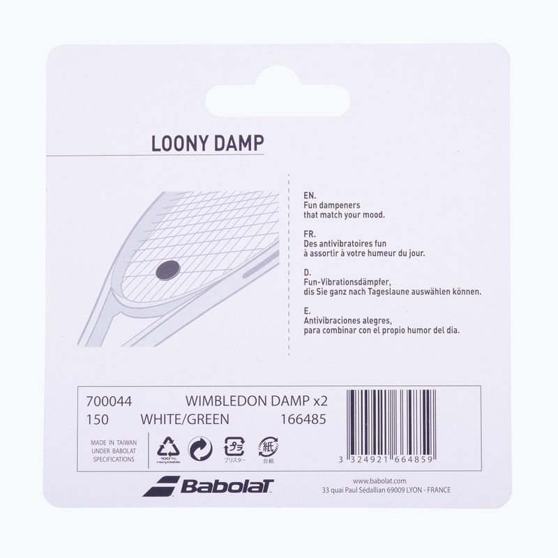 Babolat Dampener Wimbledon 2 ks biela a zelená 700044 3
