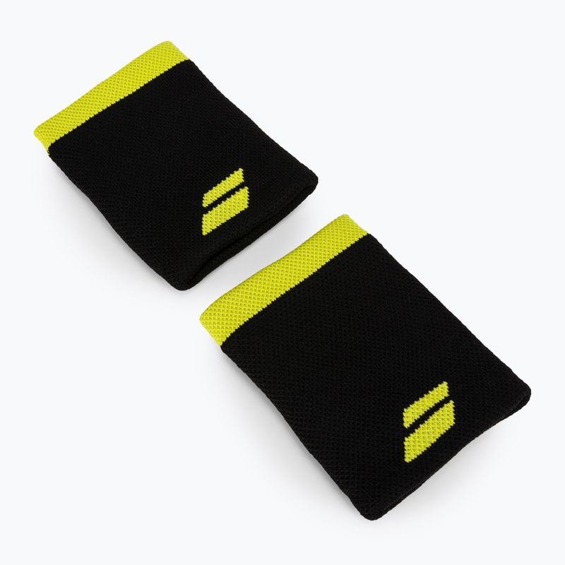 Babolat Logo Jumbo návleky na zápästie 2 ks čierna/žltá 5UA1262