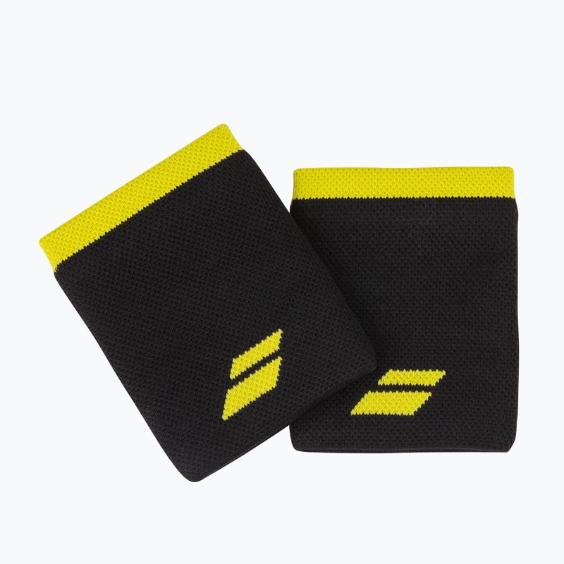 Babolat Logo Jumbo návleky na zápästie 2 ks čierna/žltá 5UA1262 3
