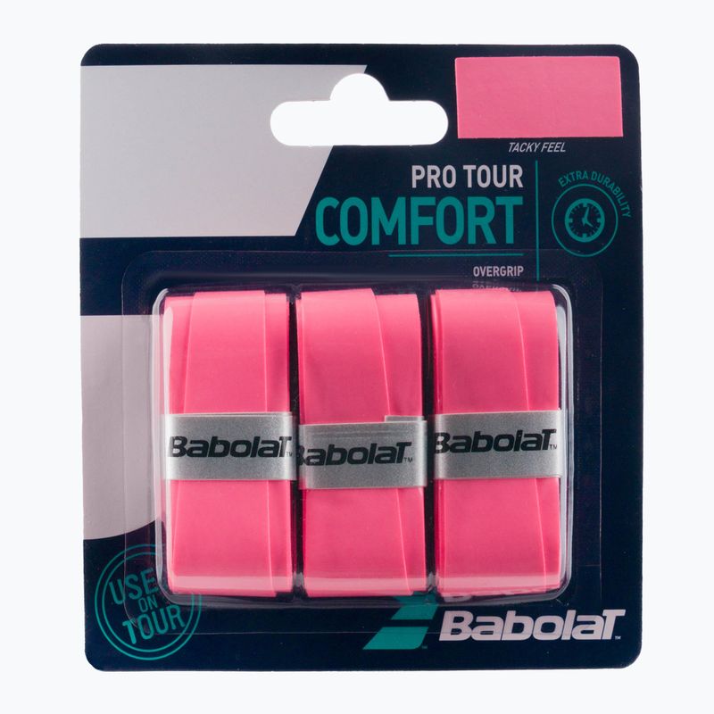 Obaly na tenisové rakety Babolat Pro Tour 3 ks ružové 653037