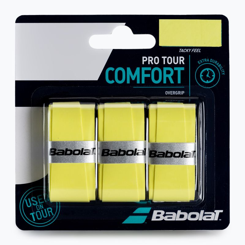 Obal na tenisovú raketu Babolat Pro Tour 3 ks žltý 653037