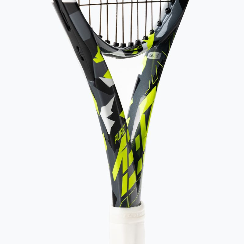 Detská tenisová raketa Babolat Pure Aero Junior 25 šedo-žltá 140468 4