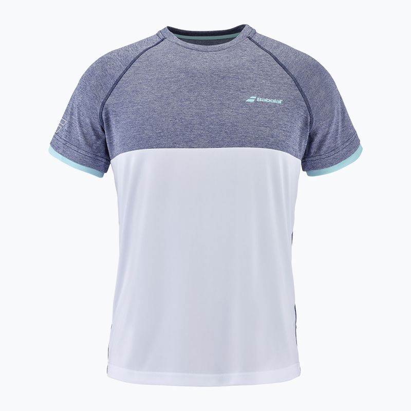 Babolat pánske tenisové tričko Play Crew Neck white and blue 3MTE011