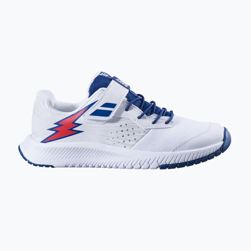 Tenisová obuv Babolat Pulsion All Court Kid white/estate blue 12