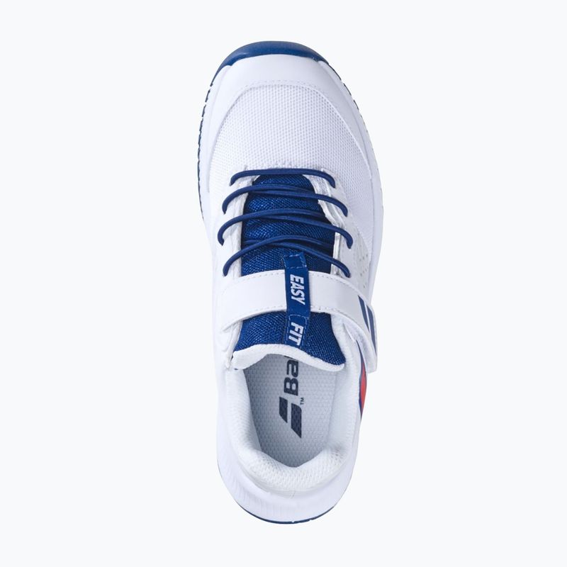 Tenisová obuv Babolat Pulsion All Court Kid white/estate blue 14