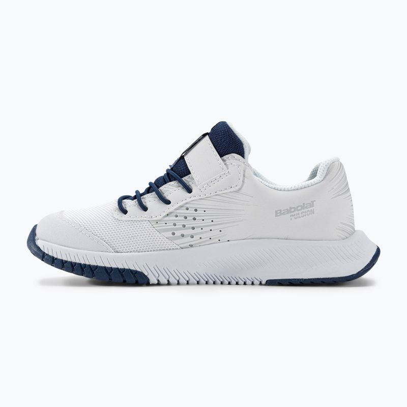 Tenisová obuv Babolat Pulsion All Court Kid white/estate blue 10