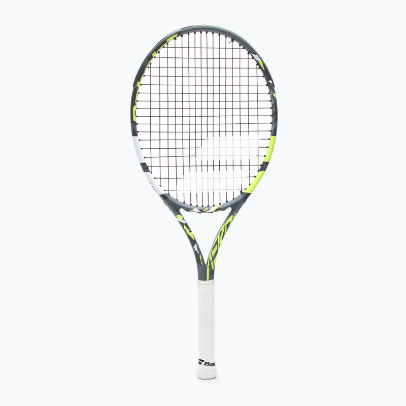 Detská tenisová raketa Babolat Aero Junior 26 sivá/žltá/biela