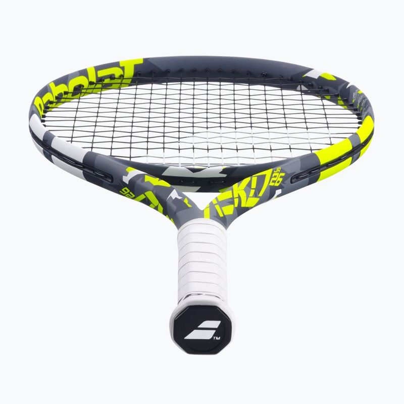 Detská tenisová raketa Babolat Aero Junior 26 sivá/žltá/biela 9