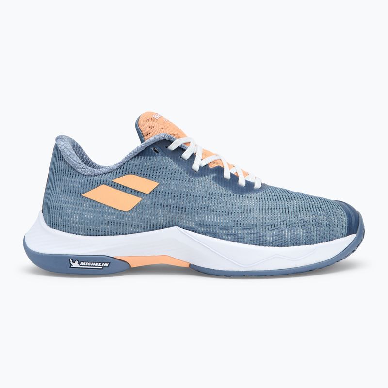 Dámska bedmintonová obuv Babolat Shadow Spirit 2 grey/ coral 2