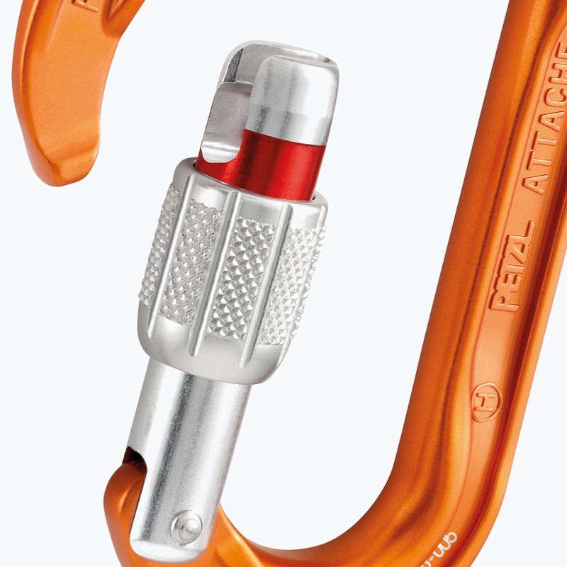 Karabína Petzl Attache oranžová M38A SL 3