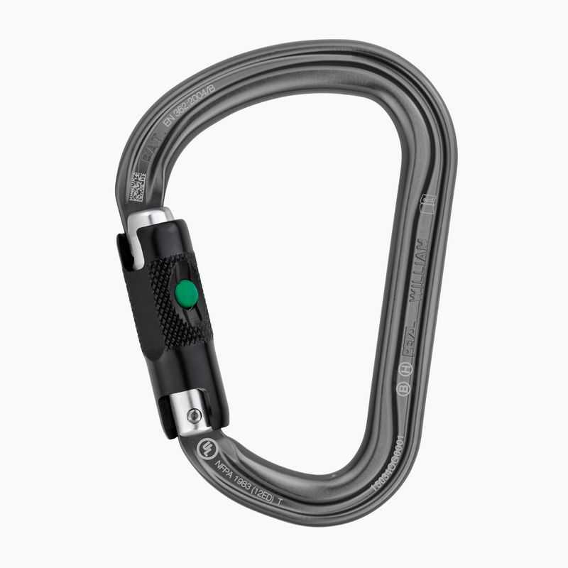 Lezecká karabína Petzl William Ball-Lock grafitová