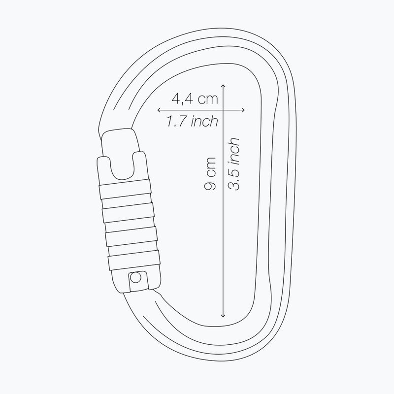Karabína Petzl Am'D Triact-Lock zlatá M34A TLY 2