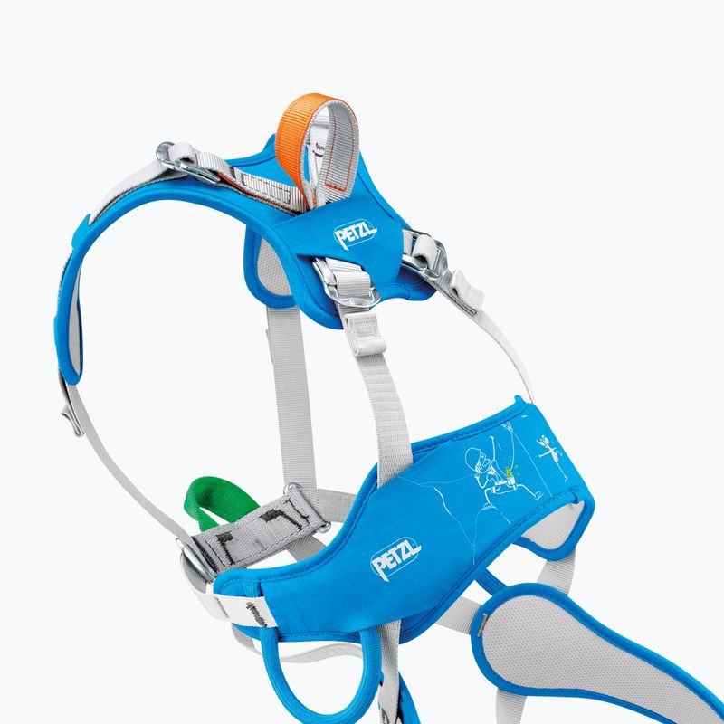 Detský lezecký postroj Petzl Gray/blue marmoset 3
