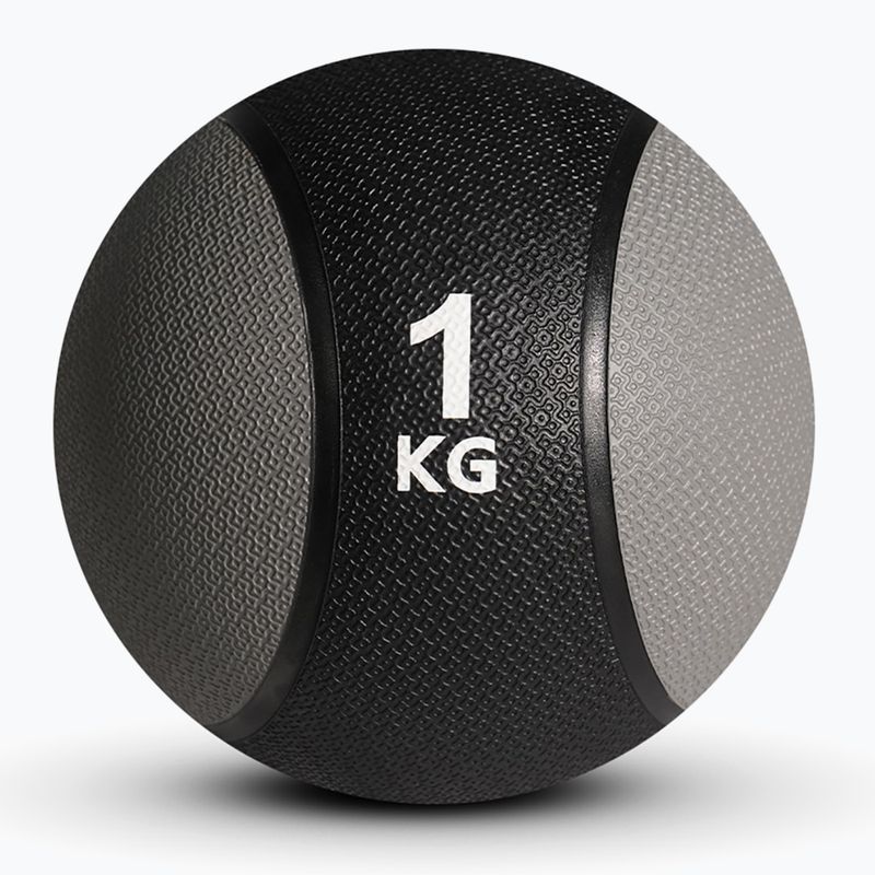 Sveltus Medicínska lopta gumová 1 kg sivá/čierna 2