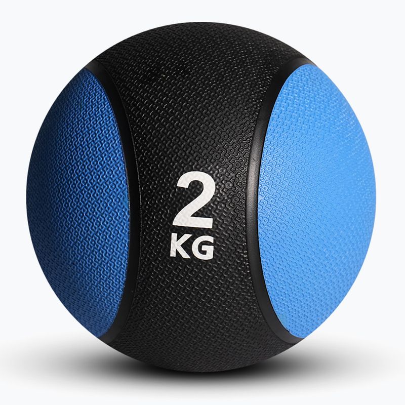 Sveltus Medicínska lopta gumová 2 kg modrá/čierna 2
