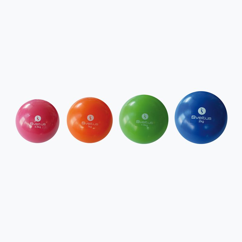 Medicinbalová lopta Červená Sveltus Weighted 0,5 kg 2