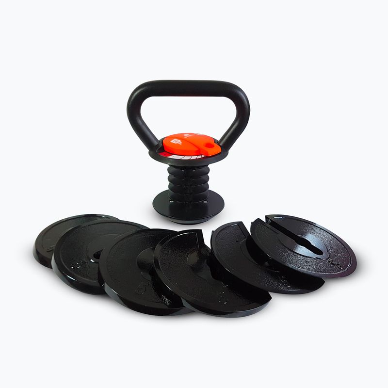 Nastaviteľný kettlebell Sveltus Adjustable 4-18 kg black/orange 2