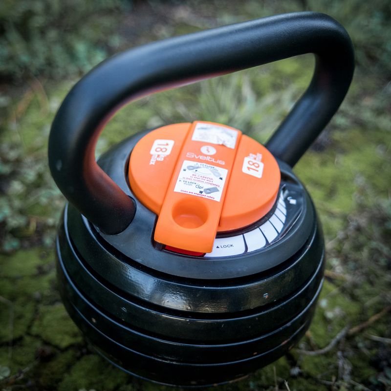 Nastaviteľný kettlebell Sveltus Adjustable 4-18 kg black/orange 3